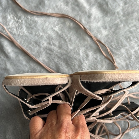 🎯Jeffrey Campbell Bryn Gladiator Sandals Taupe Size 6 - Picture 11 of 15